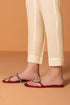Raw Silk Cigarette Pants